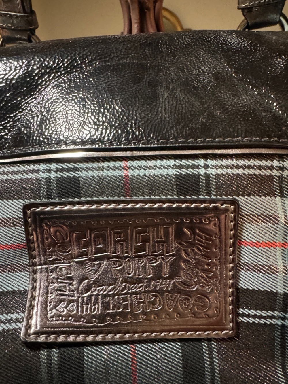 Coach Poppy Limited Addition Tartan Glam Travel Duffle with Shoulder Strap - Picture 3 of 9